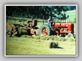 HARCOURT BALING WITH FARMALL M & INTERNATIONAL 55T